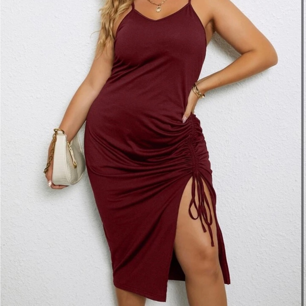 Burgundy dress